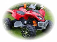 Elektrická čtyřkolka pro děti - dva motory 35W - černo-červená nový velký model