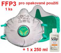 BLS Zer0 30C respirátor FFP3 R D s aktivním uhlím - 1 ks