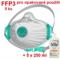 BLS Zer0 32 respirátor FFP3 R D (pro opakované používání) - 5 ks