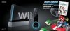 Nintendo Wii Black + Wii Mario Kart + Wheel (Wii)