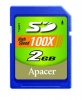 APACER SD card 2GB high speed (100x)
