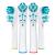 Nhradn hlavice kompatibiln s Oral-B Dual Clean EB417 4 ks