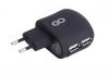 GOCLEVER vysokorychlostn sov nabjeka 100-240 V duln USB (1x 2 A / 2x 1 A), bez kabelu